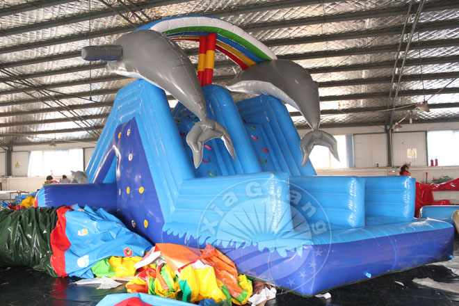 江门海豚充气水滑梯